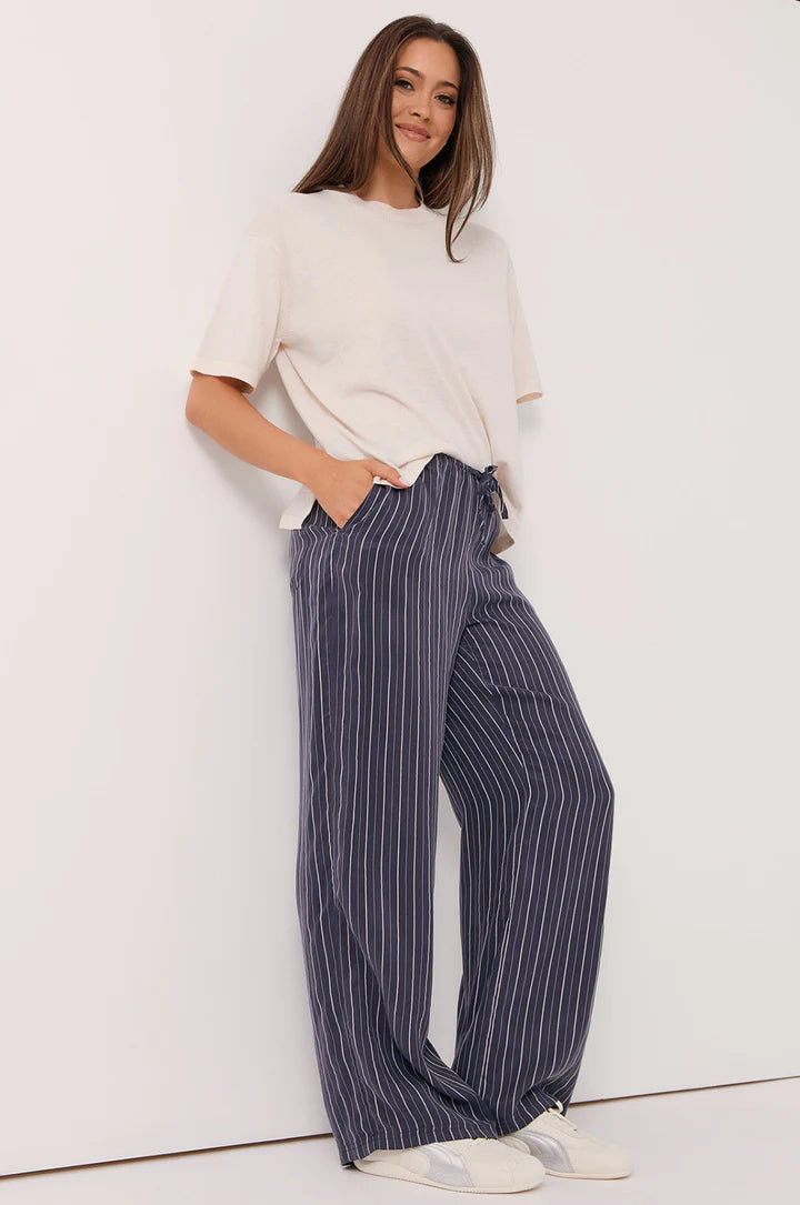 Adorne Stevie Striped Cupro Pant AJD1926