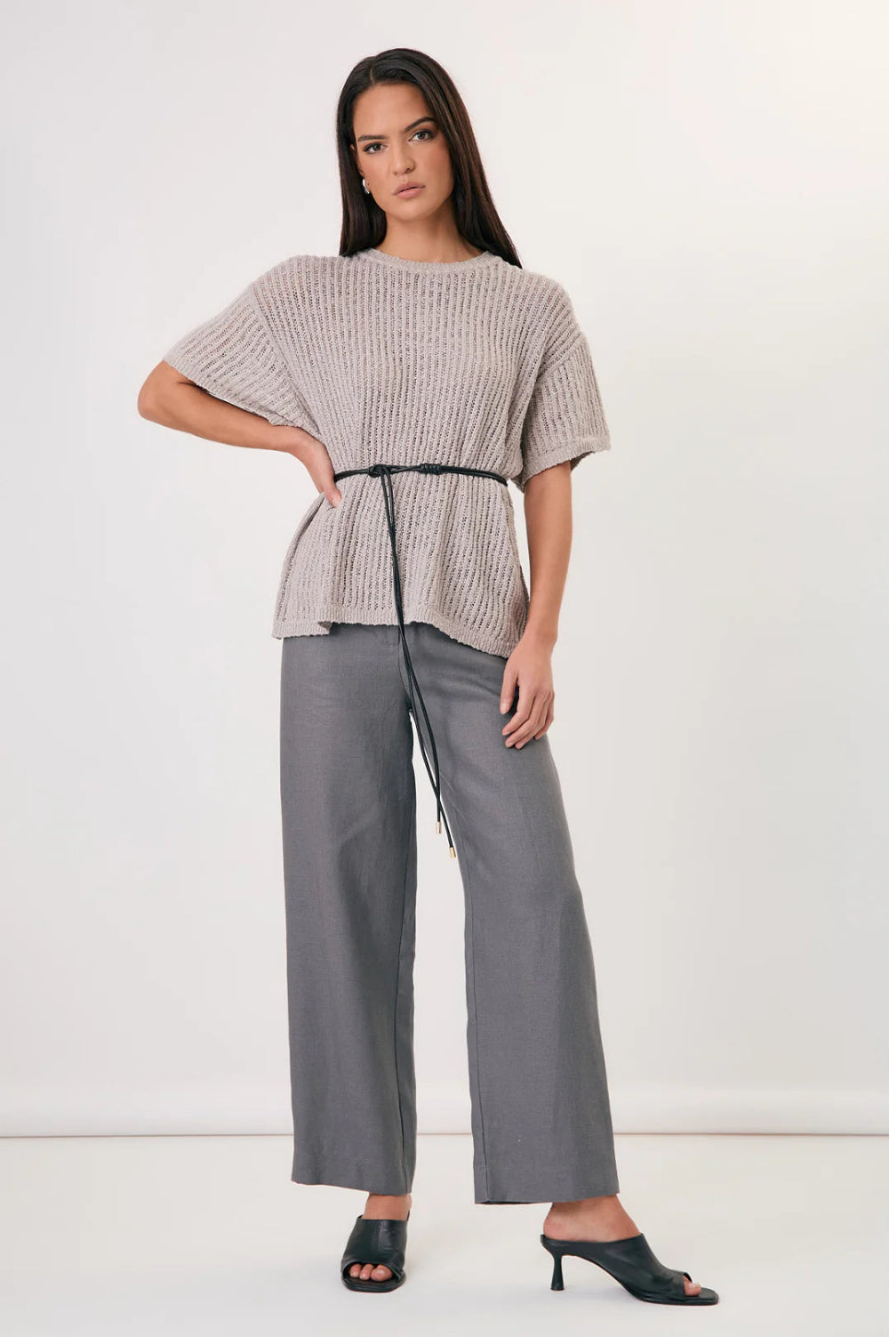 Adorne Lulu Wide Leg Linen Pant AJD1955