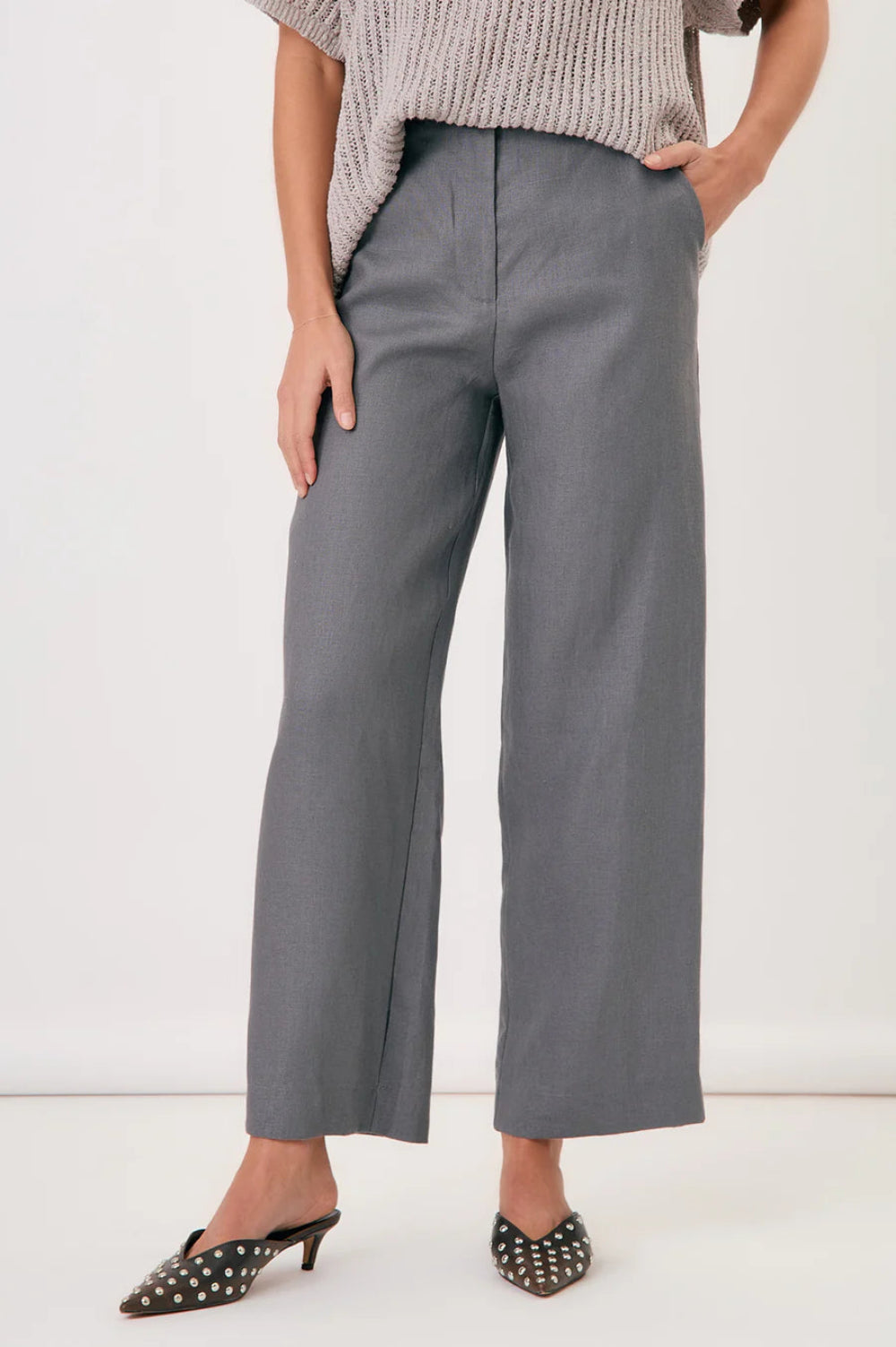 Adorne Lulu Wide Leg Linen Pant AJD1955
