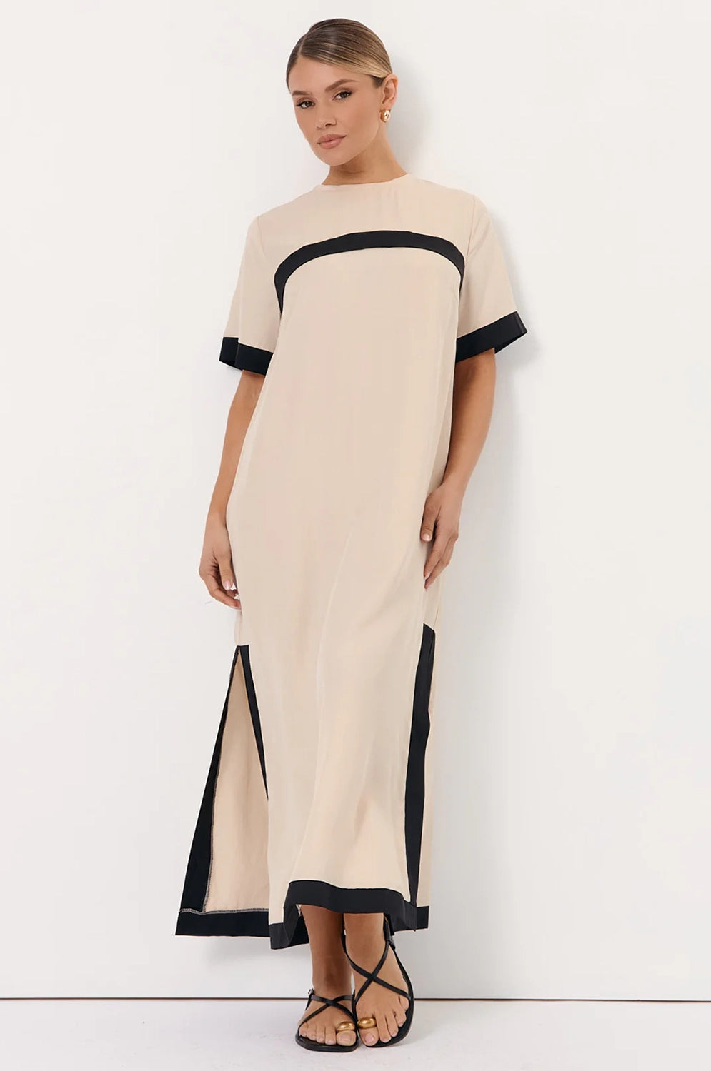 Adorne Freddy Sienna Short Sleeve Maxi Dress AJD2069