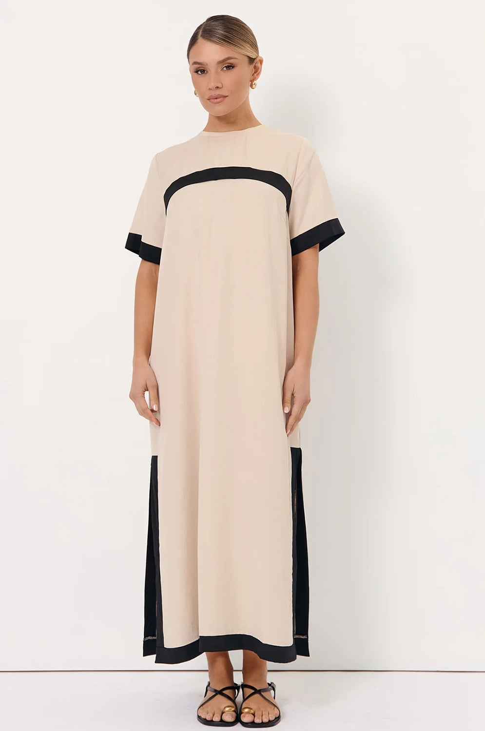 Adorne Freddy Sienna Short Sleeve Maxi Dress AJD2069