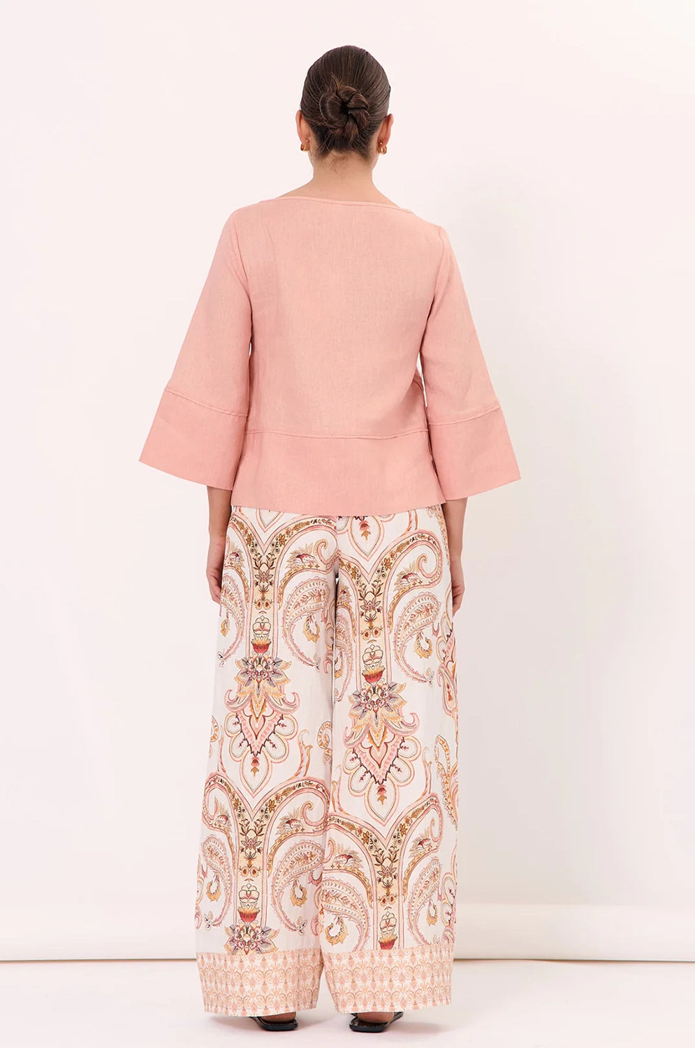 Adorne Freddy Phoenix Linen Top (Pink) AJD2122