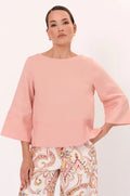 Adorne Freddy Phoenix Linen Top (Pink) AJD2122