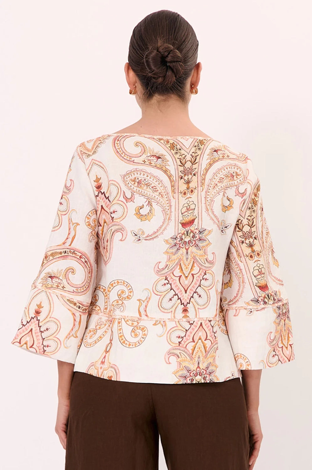 Adorne Freddy Phoenix Linen Top (Print) AJD2122