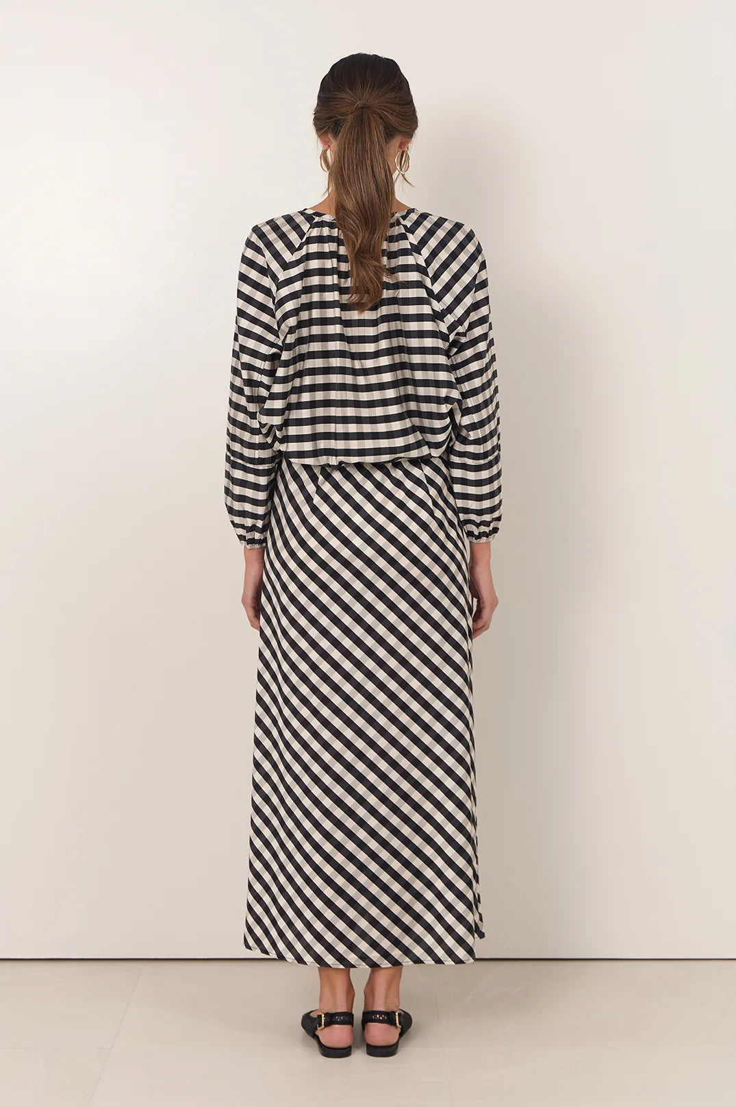 Adorne Yasmine Raglan Sleeve Gingham Top - Print AJD2486PRINXX