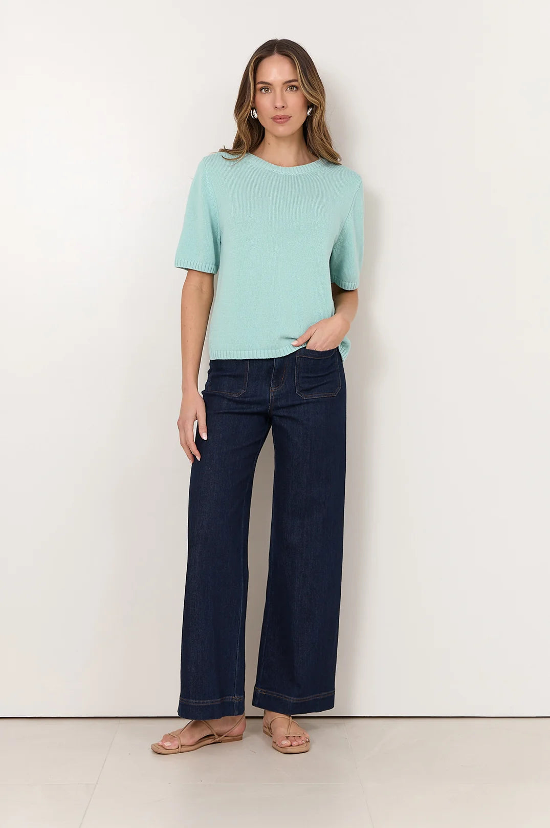 Adorne Kain Knit Top (Mint) AJD2542MINT