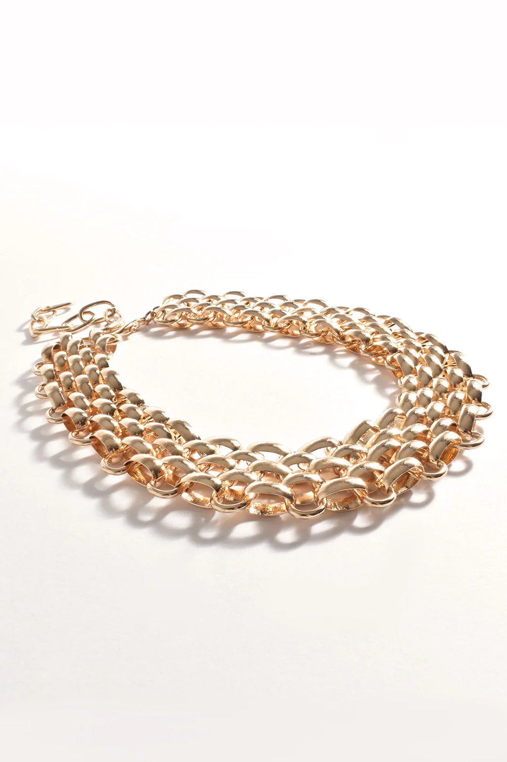 Adorne Statement Chain Collar Necklace AND2457