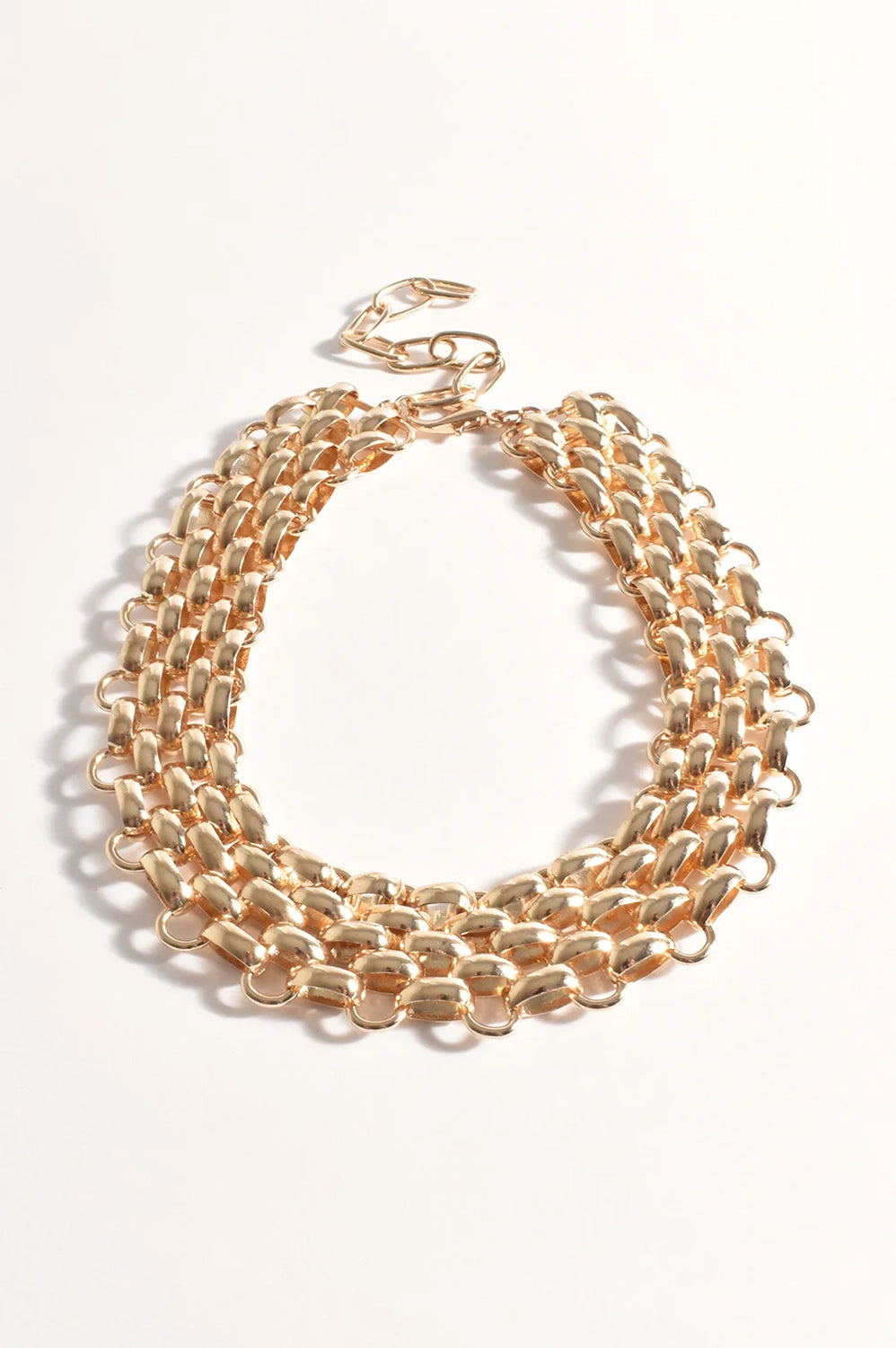 Adorne Statement Chain Collar Necklace AND2457
