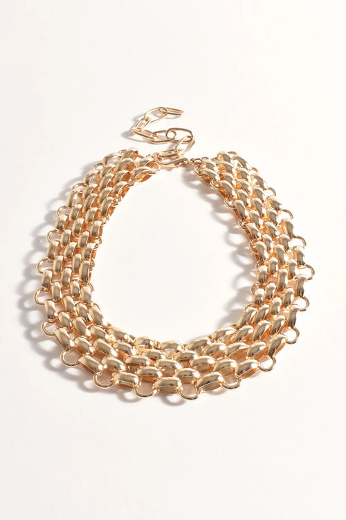 Adorne Statement Chain Collar Necklace AND2457