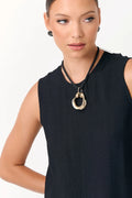 Adorne Short ring Pendant Event Necklace AND2613