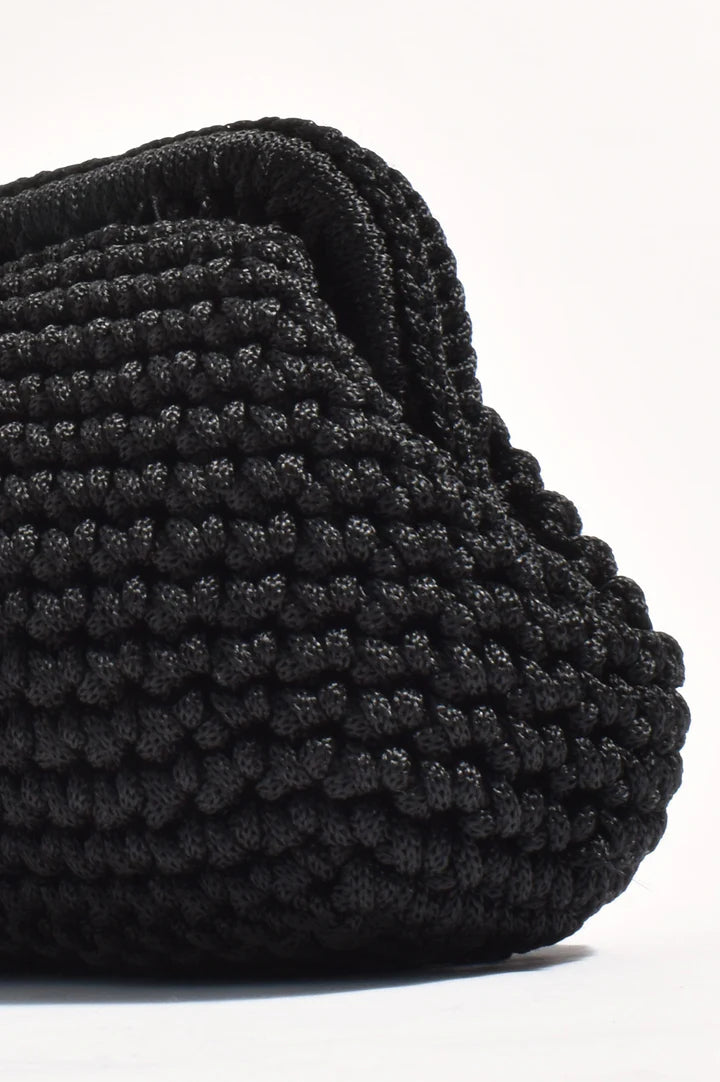 Adorne Regan Macrame Weave Clutch AVD1727