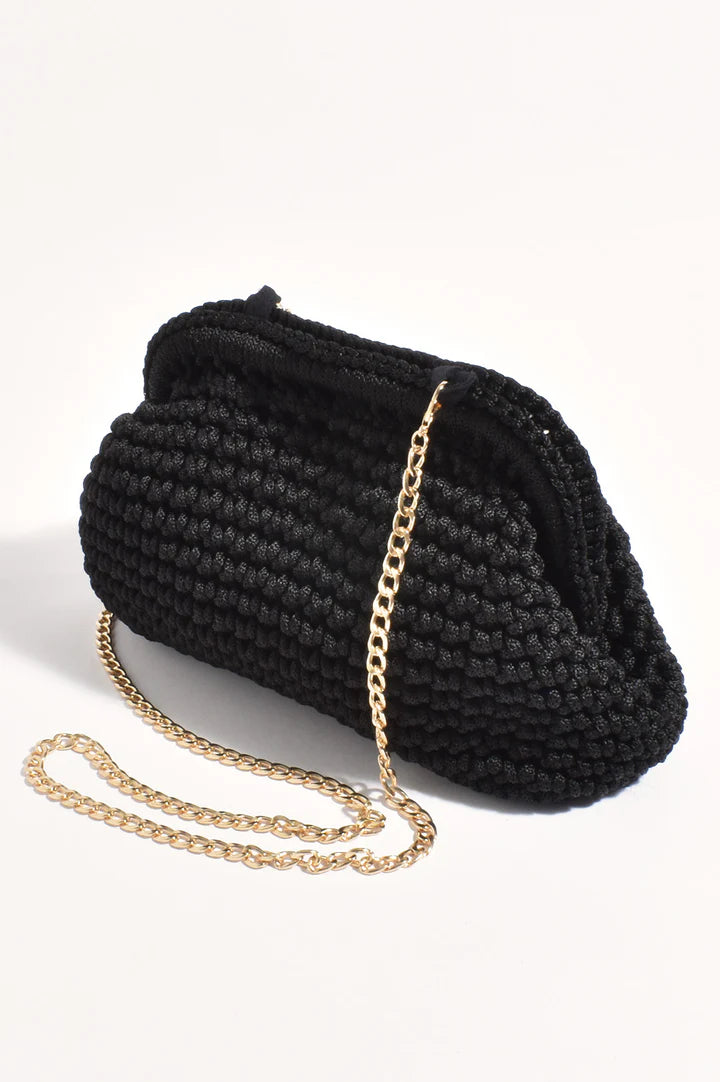 Adorne Regan Macrame Weave Clutch AVD1727