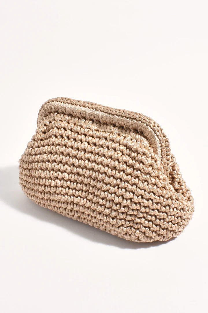 Adorne Regan Macrame Weave Clutch AVD1727