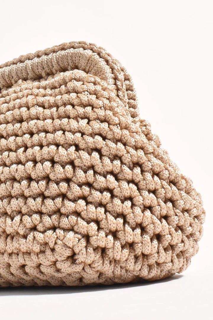 Adorne Regan Macrame Weave Clutch AVD1727
