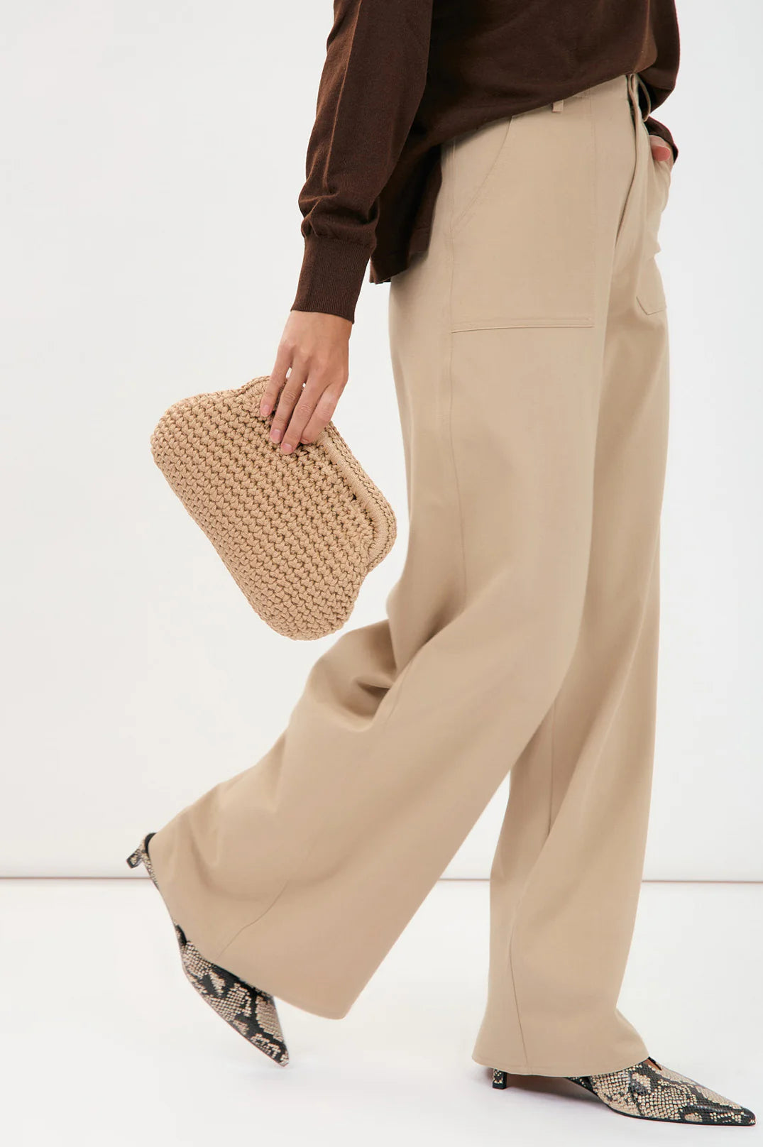 Adorne Regan Macrame Weave Clutch AVD1727