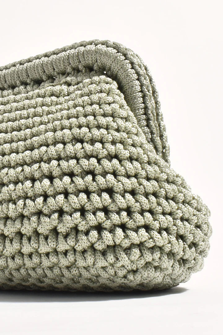 Adorne Regan Macrame Weave Clutch AVD1727