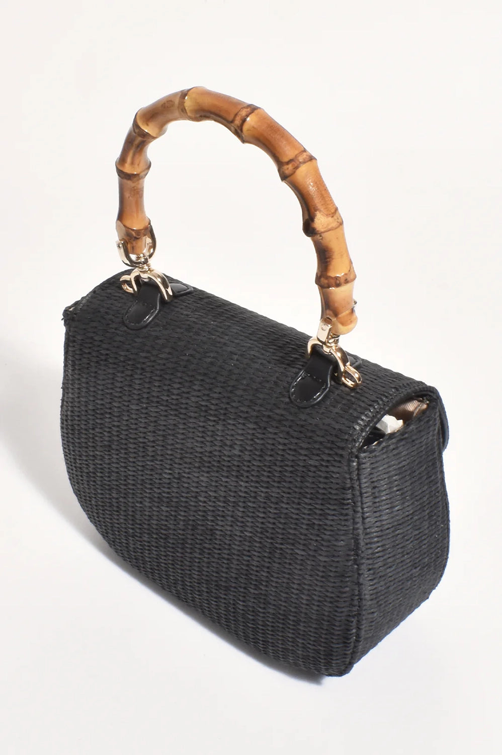 Adorne Marissa Woven Bamboo Curved Mini Bag AXD1851