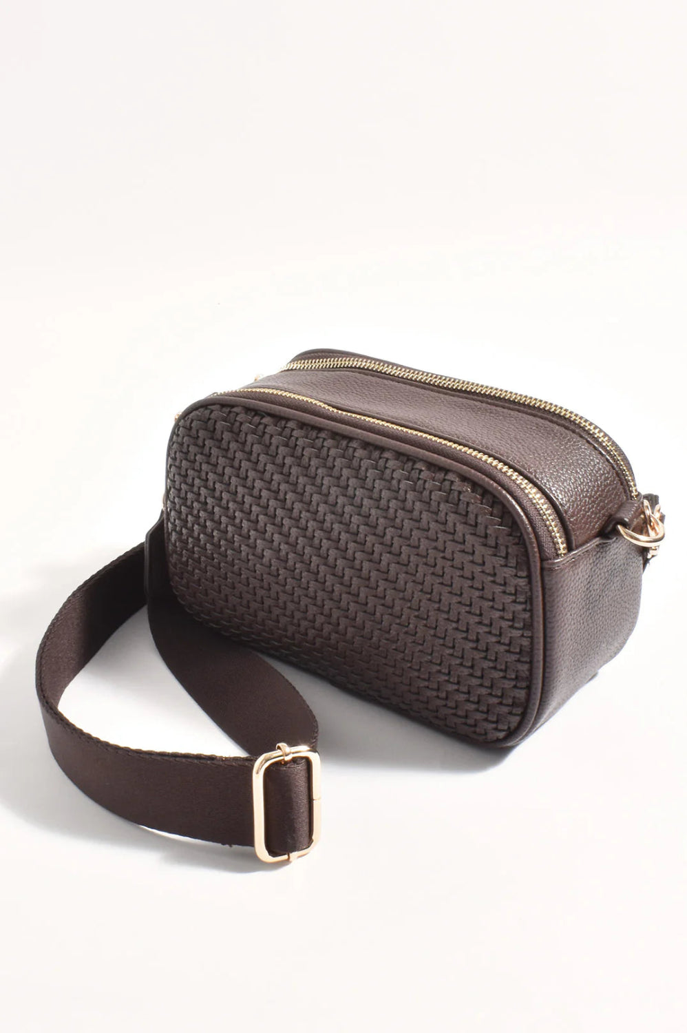 Adorne Percy Weave Crossbody Bag AXD1935