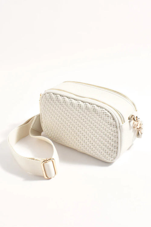 Adorne Percy Weave Crossbody Bag AXD1935