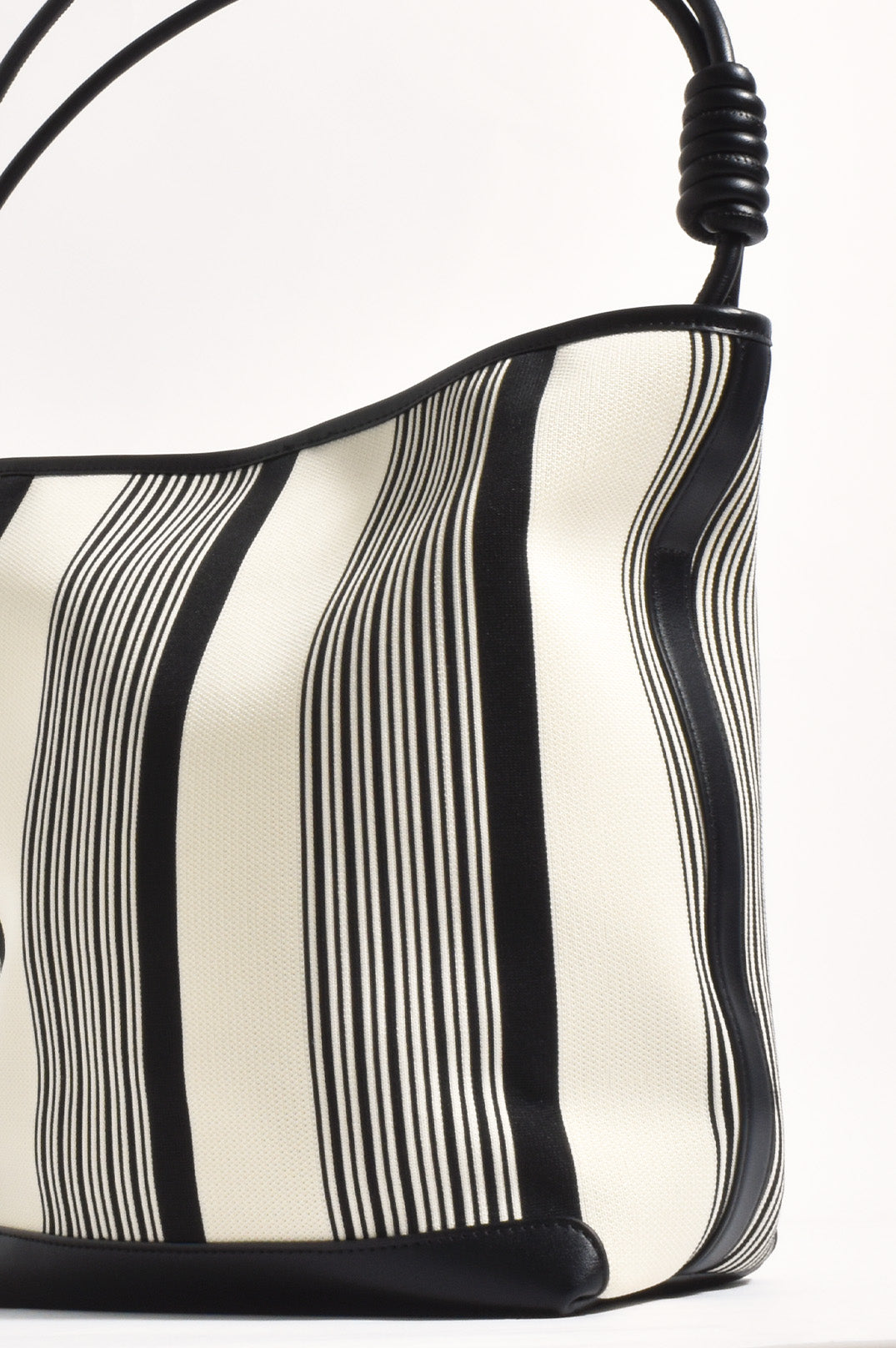 Adorne Grier Stripe Canvas Bucket Bag AXD1957