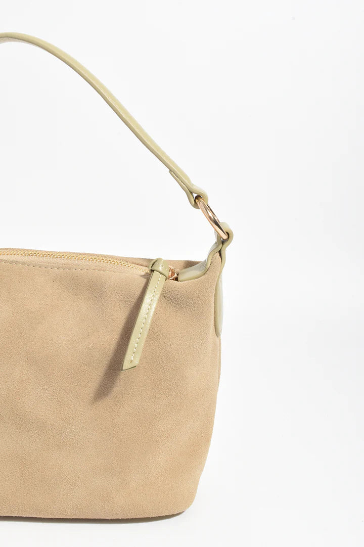 Adorne Jasmine Leather Suede Rectangle Mini Bag  AXD1960