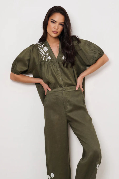 Adorne Alessia Embroidered Pant AJD2143