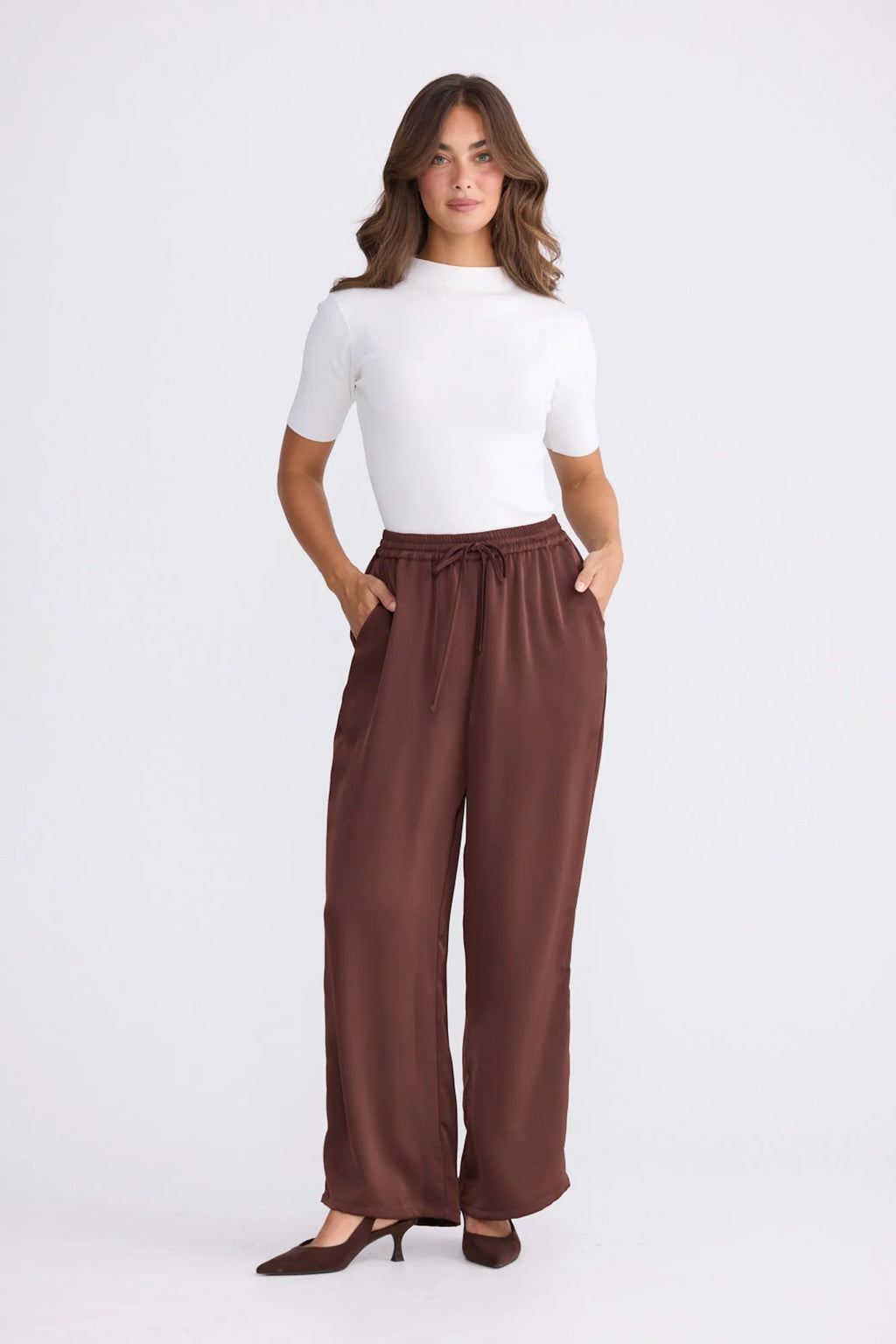 Holiday Life Glenda Pant Chocolate BT26005
