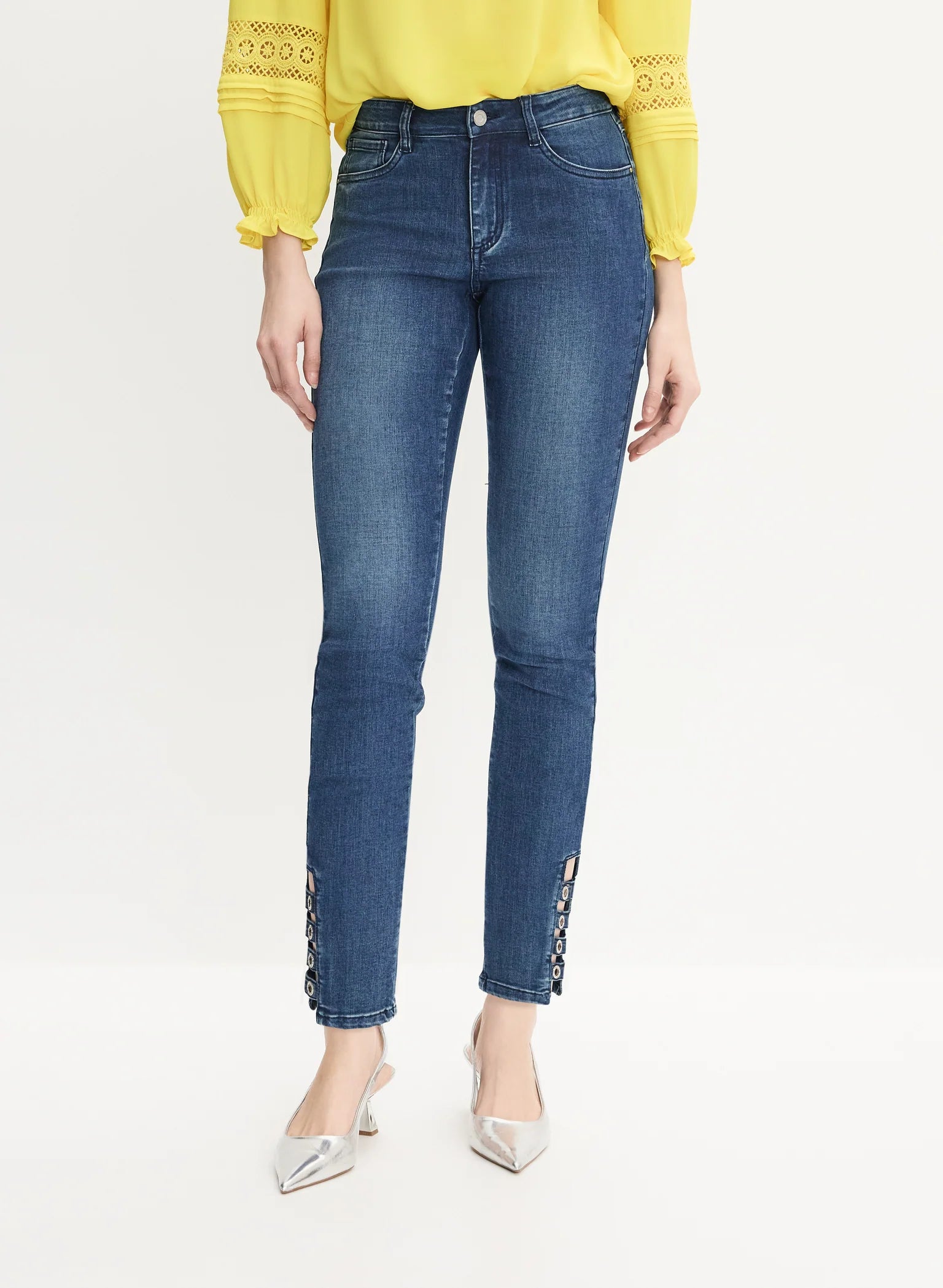 Joseph Ribkoff Eyelet Jeans 9010332