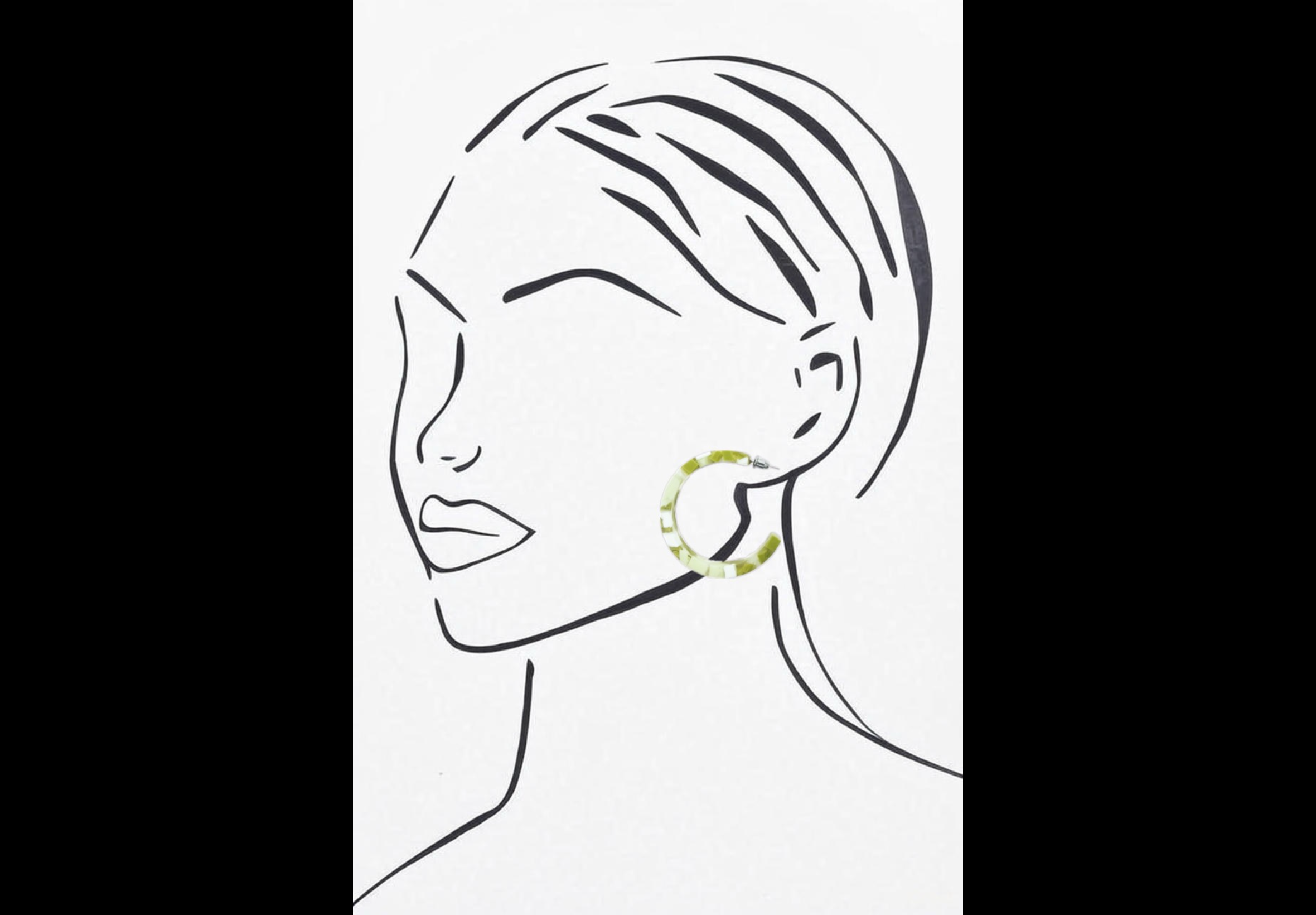 Acrylic Hoop Earrings HB200