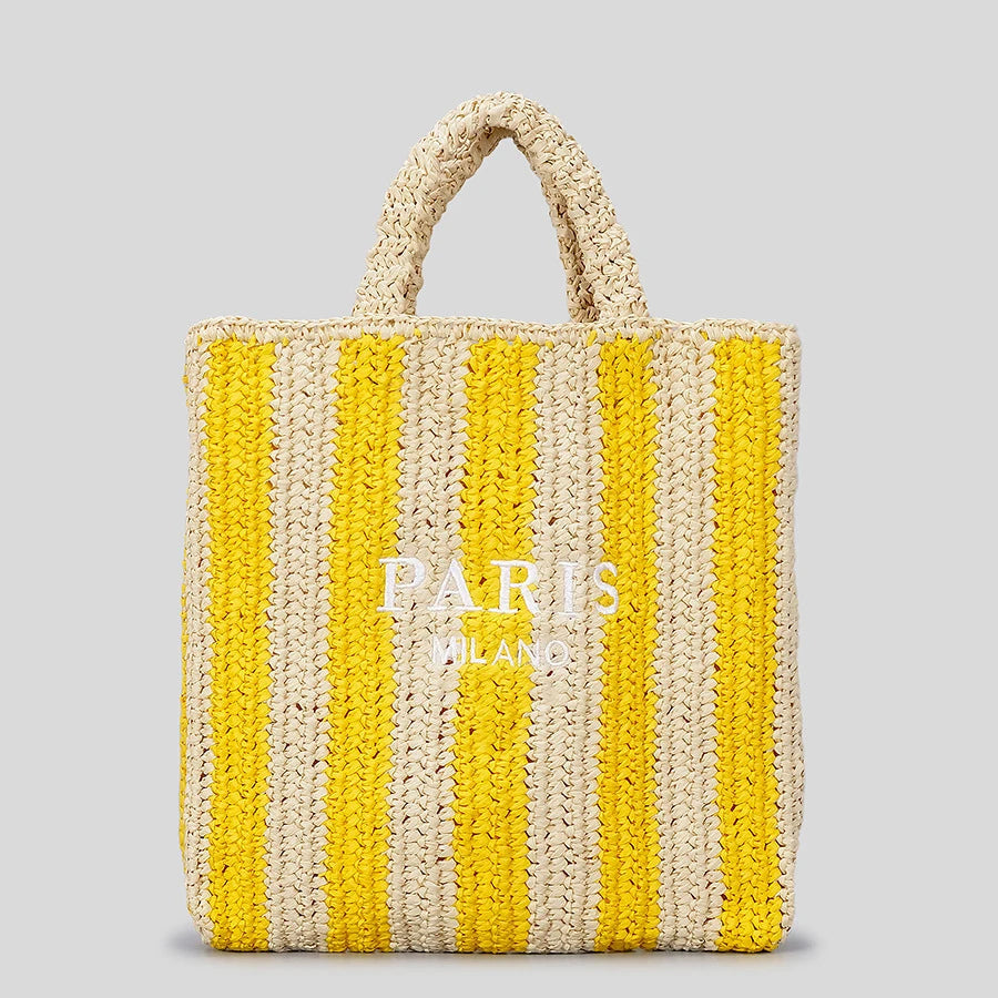 Paris Milano Striped Tote Bag BZ9174