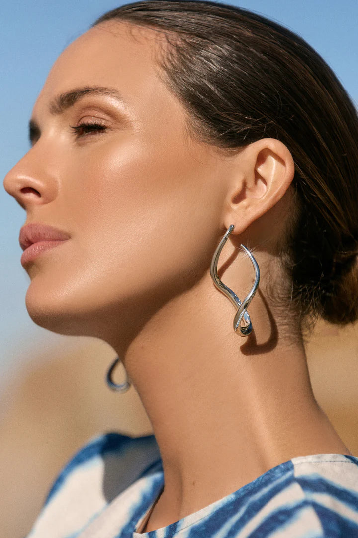 Adorne Statement Metal Geo Hoops AED3935