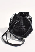 Adorne Nellie Satin Weave Bucket Bag AXD1880