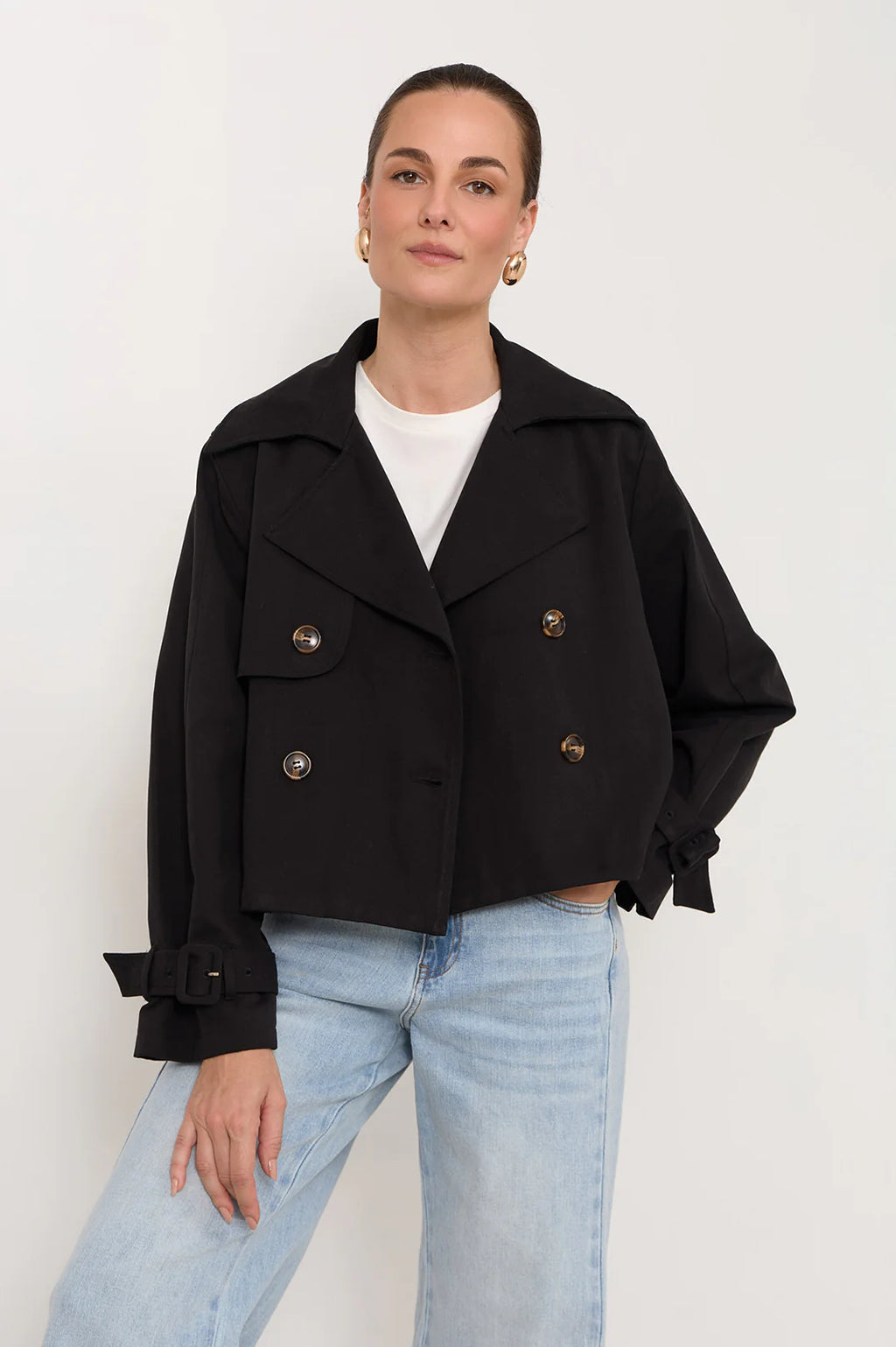 Adorne Nessa Cropped Trench AJD2365