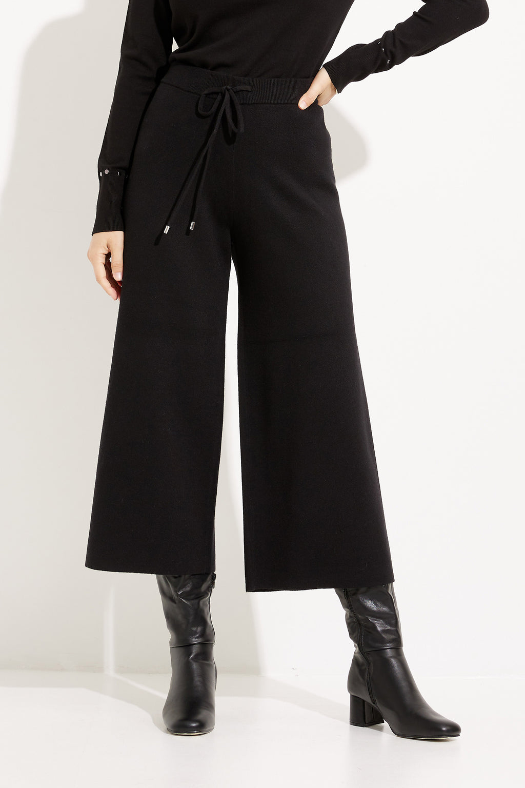 Joseph Ribkoff Cropped Drawstring Wide-leg Trousers 233908