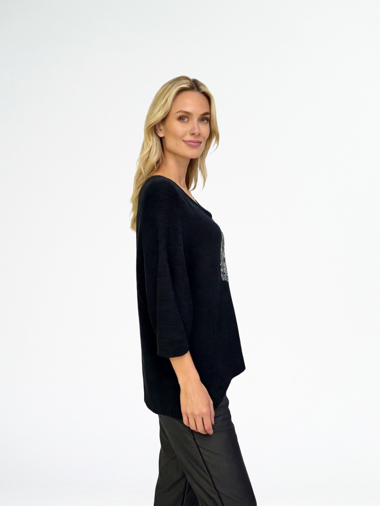 Hot Ice Collection Three Portrait Front Fine Knitted Top LSNT26-52