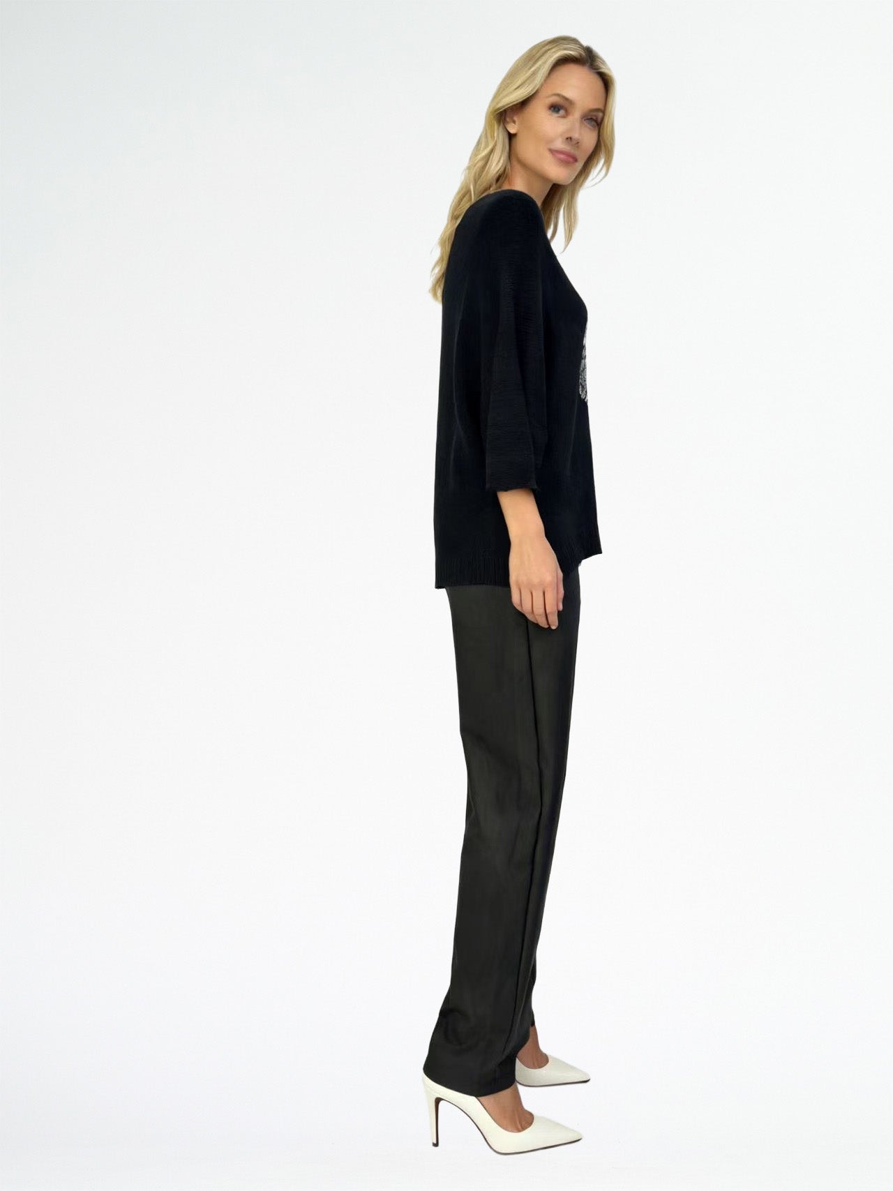Hot Ice Collection Three Portrait Front Fine Knitted Top LSNT26-52