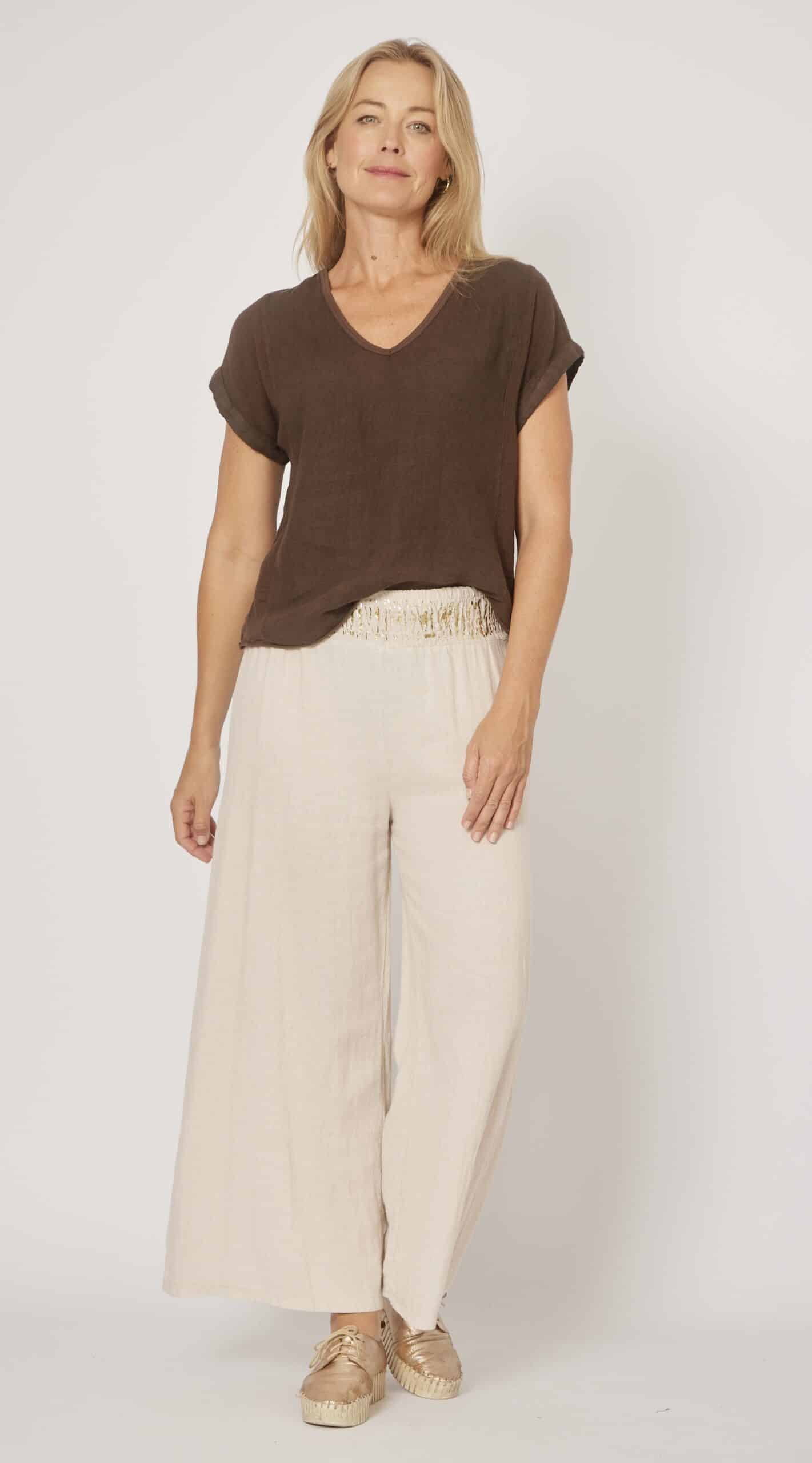 Hot Ice Collection Linen Top LST19-237