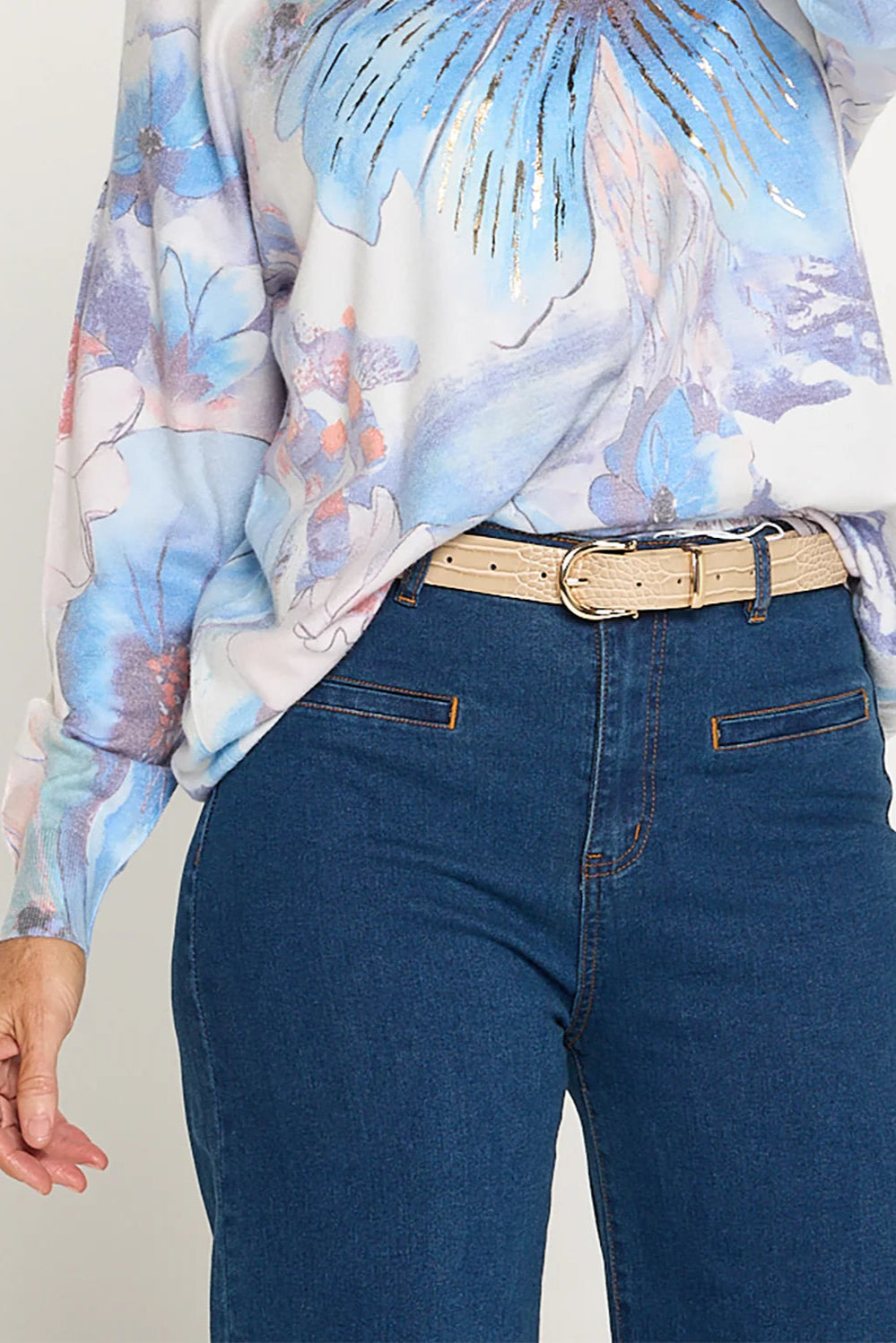 Adorne Metal Buckle Croc Jeans Belt ABD1726