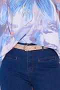 Adorne Metal Buckle Croc Jeans Belt ABD1726