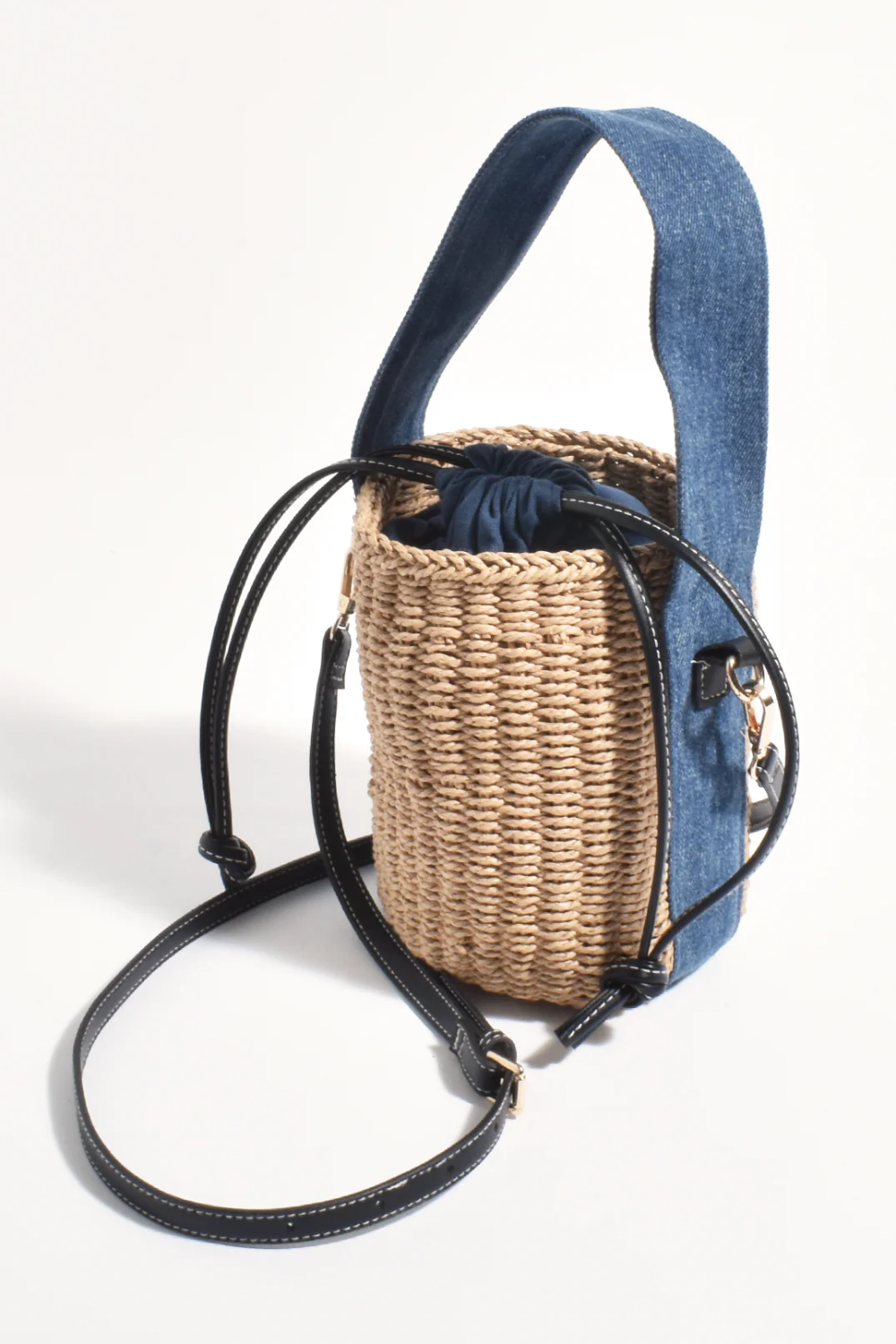 Adorne Alexa Denim Weave Mini Basket AXD1926