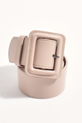 Adorne Leather Covered Buckle Belt ABD1738