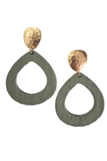 Zoda Stacey Teardrop Wood Earring AL91739GREEN