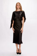Joseph Ribkoff Satin Flared Skirt With Chiffon Lining 234109