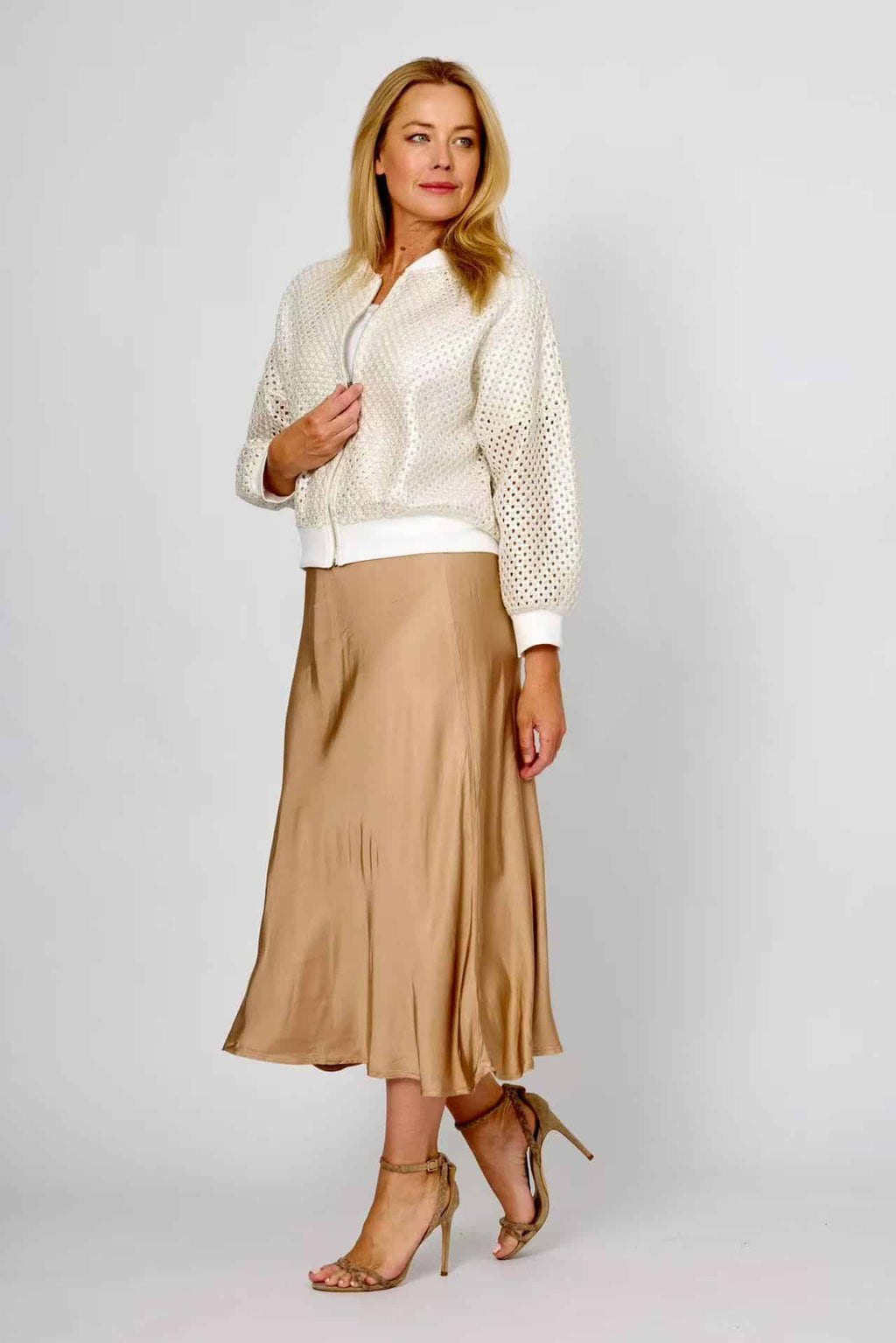 Hot Ice Collection Crochet Bomber Jacket LSJKT25-513