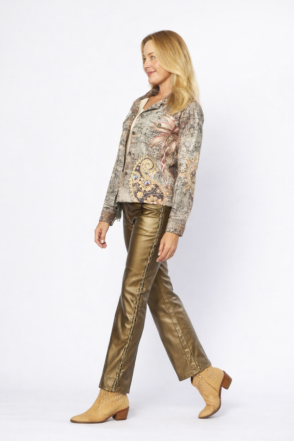 Hot Ice Collection Wetlook Straight Leg Pants LSP26-41