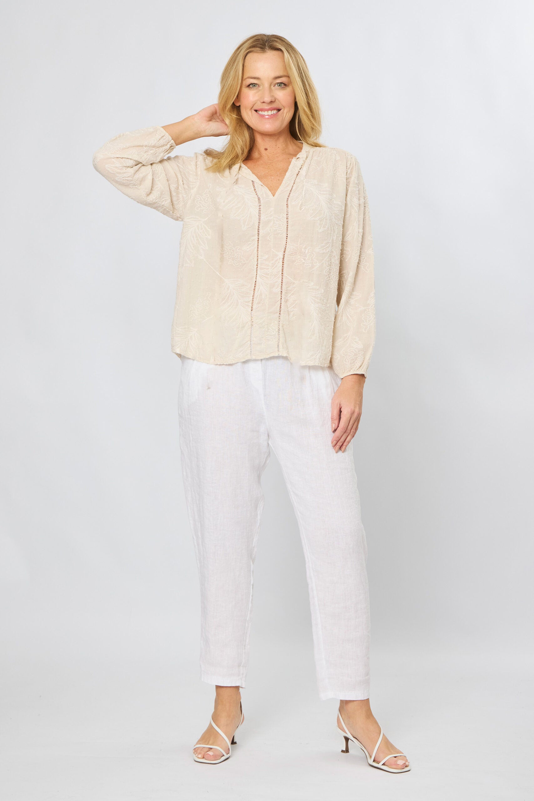 Hot Ice Collection Embroidered Top LST25-604